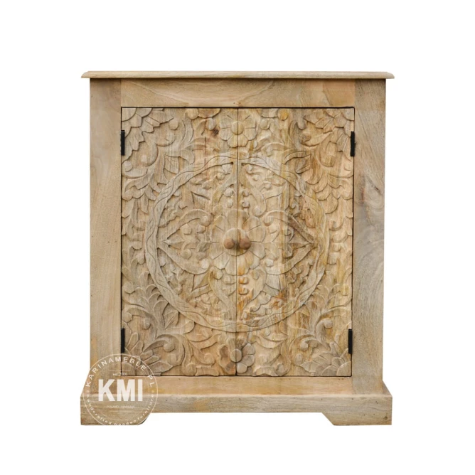 szafka rzeźbiona boho drewno mango mandala 65cm