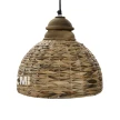 lampa wisząca z liści bananowca i drewna boho
