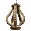 lampa wisząca z drewna postarzana shabby chic 43cm