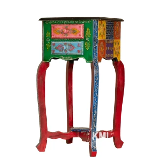 Mała Konsola Indyjska Masala 40x76 cm | Kolorowy Stolik Boho