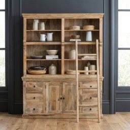 Stylowa Biblioteczka Oliwia z drewna mango 230 cm | meble klasyczne i indyjskie
