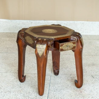 Stolik Indyjski Bindi Słoń 45 cm | Orientalny Mebel z Mango