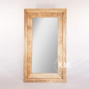 Lustro Rzeźbione Zoya 150x90 cm | Meble Indyjskie  z Drewna Mango