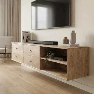 Wisząca Szafka RTV Mango 173 cm | Nowoczesne Meble Drewniane