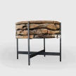 okrągły stolik loftowy 60cm drewno i metal meble industrialne warehouse