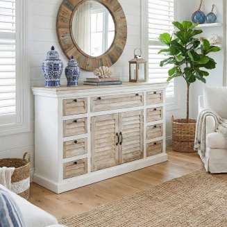 Drewniana komoda z szufladami 150 cm | Meble Hampton z mango