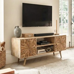 Szafka RTV Sunrise 150 cm | Meble Indyjskie z Litego Drewna Mango