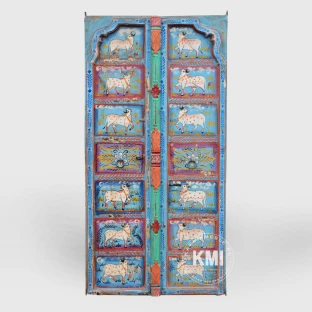 Panel ze Starych Drzwi Indyjskich Nandini 162 cm | Meble Orientalne