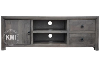 meble indyjskie | szara szafka rtv Smoke Grey