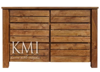 Komoda Flip z Indii – Meble Drewniane do Salonu 6 szuflady