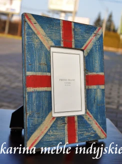 Ramka na zdjęcia Love Britain z drewna mango