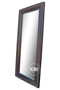 Indyjskie lustro rzeźbione 80×173 cm | meble indyjskie, drewniane, orientalne