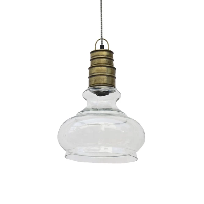industrialna lampa szkło mosiądz
