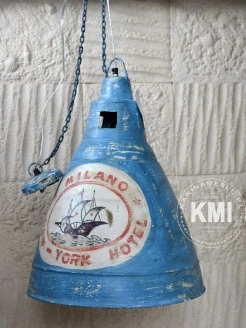 lampa w stylu marynistycznym | industrialna lampa Loft Colors M-4210 niebieska