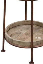 Wieszak loftowy Copper | Drewno mango i metal, styl industrialny