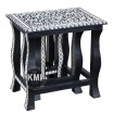 meble loftowe | trzy indyjskie stolikczki Black & White