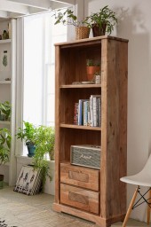 Rustykalna Biblioteczka Frozen 70 cm | Lite Drewno Akacja Premium