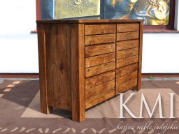 Komoda Flip z Indii – Meble Drewniane do Salonu 6 szuflady