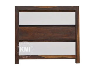 meble loftowe | komoda z trzema szufladami Sheesham White