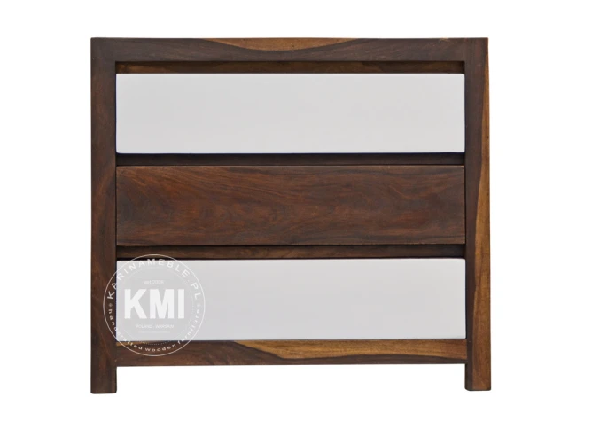 meble loftowe | komoda z trzema szufladami Sheesham White