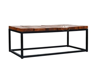 meble z litego drewna | stolik Organic Loft drewno metal