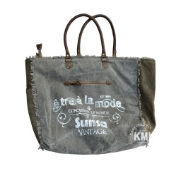 Duża torba shopper Dirtbags – canvas recyklingowy 51 × 38 cm