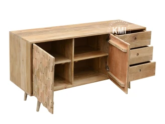 meble z litego drewna | komoda z drewna mango Honeycomb