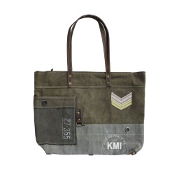 Militarna torba Dirtbags – canvas z recyklingu i skóra