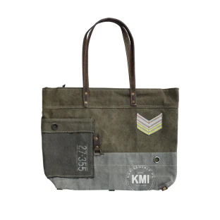 Militarna torba Dirtbags – canvas z recyklingu i skóra