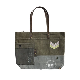 Militarna torba Dirtbags – canvas z recyklingu i skóra
