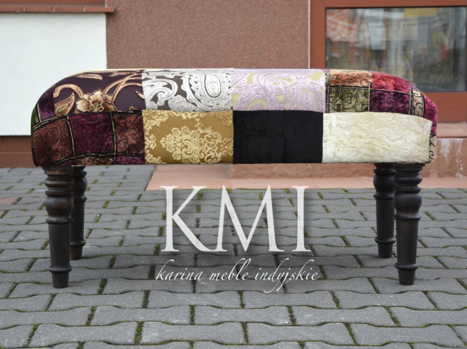 meble z litego drewna | ławka patchwork LD-229