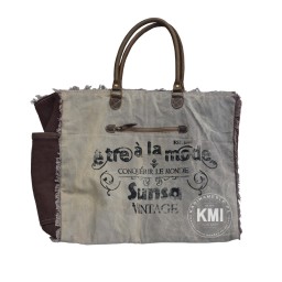 Duża torba shopper Dirtbags – ekologiczny canvas recyklingowy 51 × 38 cm
