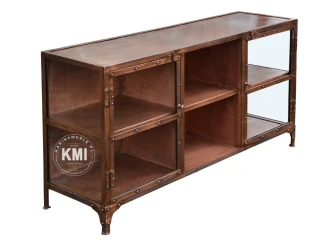 meble industrialne | metalowa szafka rtv w stylu loft Copper