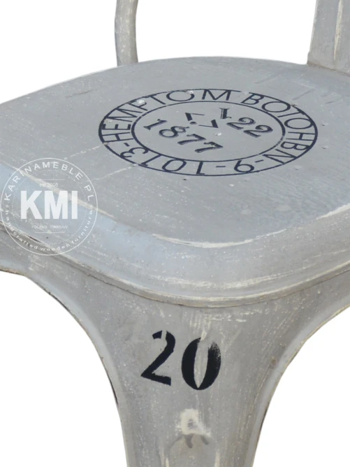 meble loftowe | metalowe krzesło Tolix Grey