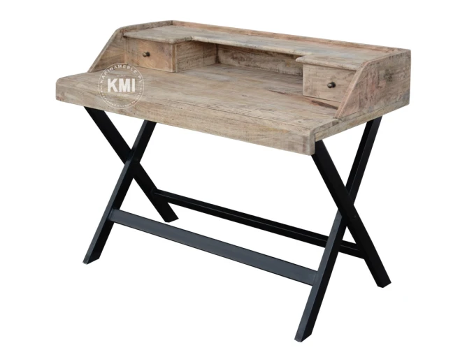 meble designerskie  | loftowe biurko Eliot czarne nogi