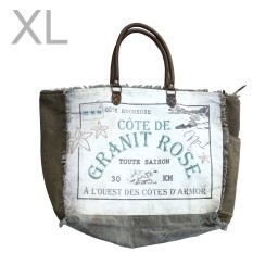 Duża torba shopper Dirtbags – canvas recyklingowy 51 × 38 cm