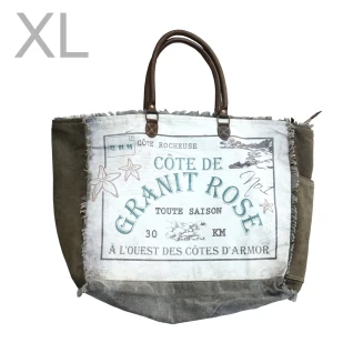 Duża torba shopper Dirtbags – canvas recyklingowy 51 × 38 cm