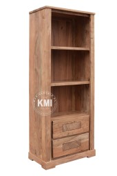 Rustykalna Biblioteczka Frozen 70 cm | Lite Drewno Akacja Premium