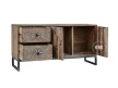 meble ze starego drewna | niska komoda -szafka rtv vintage loft