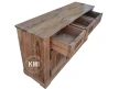 Solidne drewniane szuflady w komodzie Frozen grube dno akacja