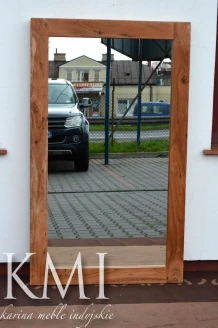 meble indyjskie - akacja - lustro w drewnianej ramie