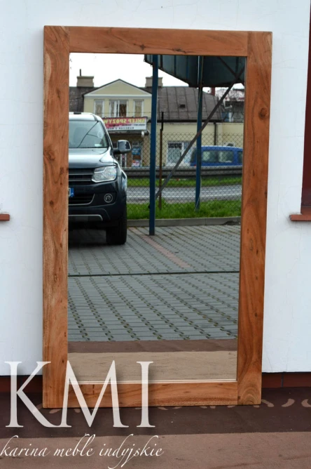 meble indyjskie - akacja - lustro w drewnianej ramie