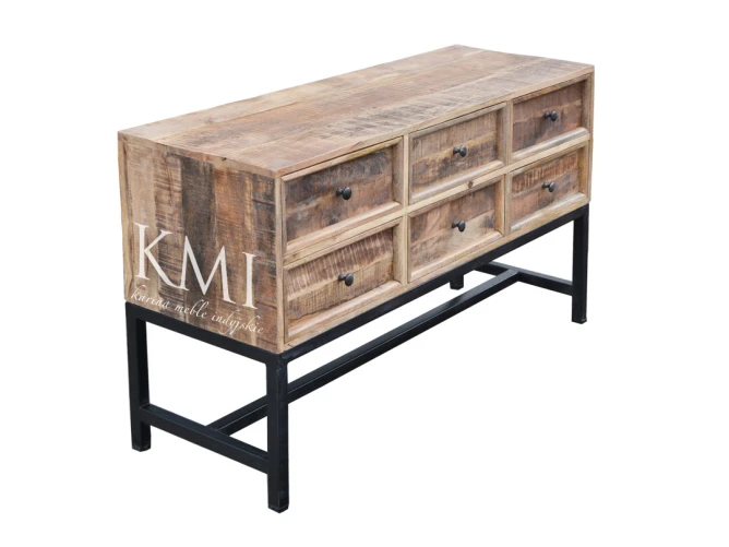 meble industrialne | konsola z litego drewna mango H-501