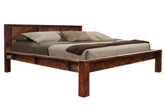 meble kolonialne - masywne łóżko drewniane ST-10 180 cm brown