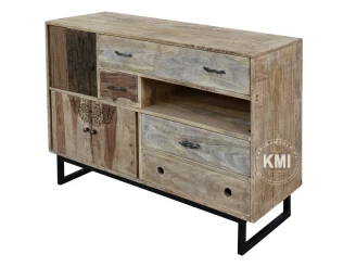 meble drewniane | loftowa komoda na metalowych nogach 