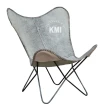 meble w stylu loftowym | industrialny fotel Butterfly szary