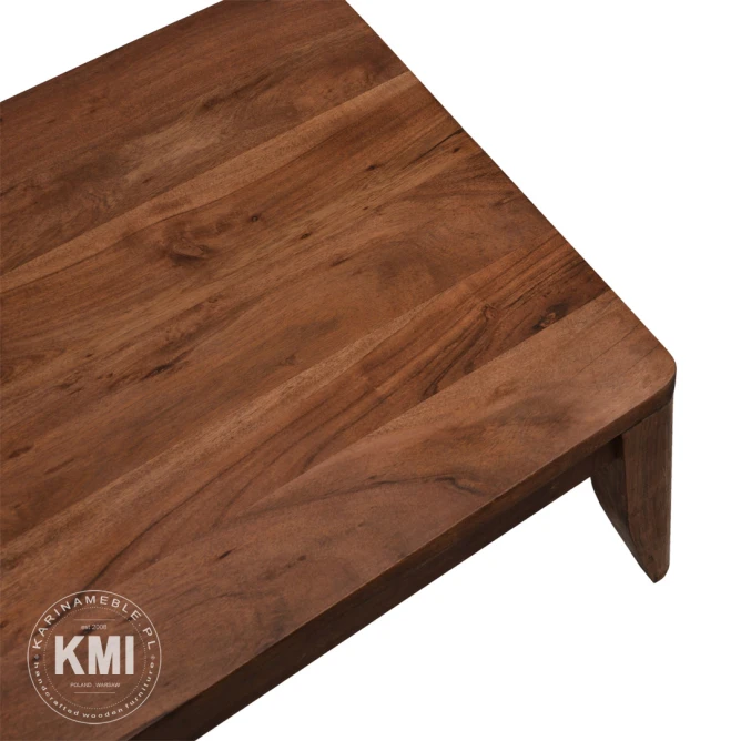 meble do salonu | duży stolik kawowy 140 cm lite drewno akacja brown