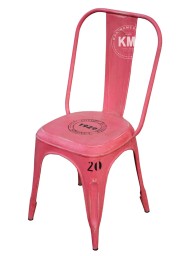 krzesło loftowe metalowe Tolix Pink