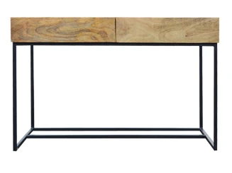 Biurko loftowe z drewna mango i metalu 118 cm