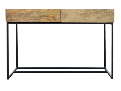 Biurko loftowe z drewna mango i metalu 118 cm